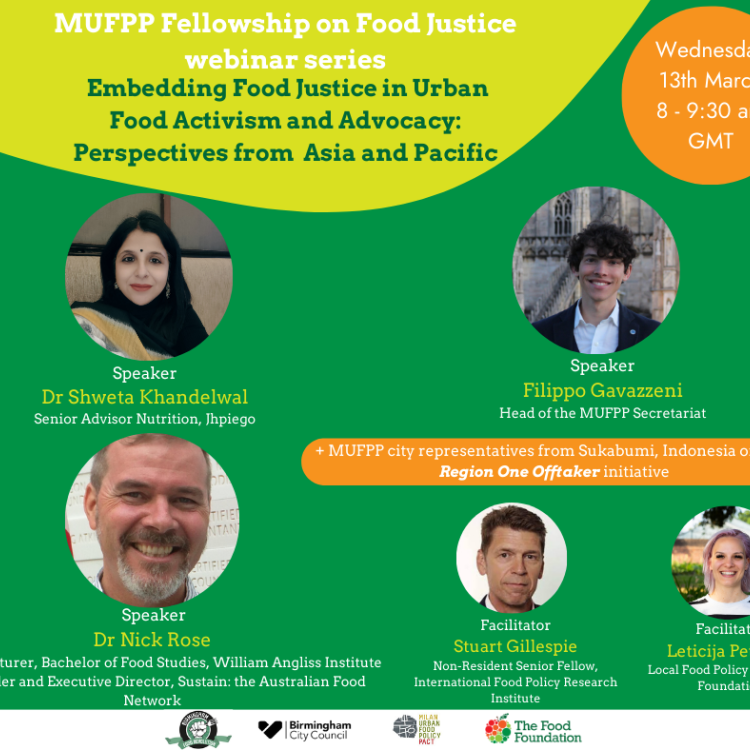Food justice webinar Asia and Pacific